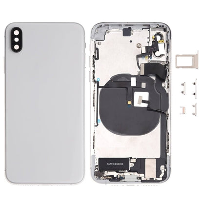 Battery Back Cover Assembly (with Side Keys & Speaker Ringer Buzzer & Motor & Camera Lens & Card Tray & Power Button + Volume Button + Charging Port + Signal Flex Cable & Wireless Charging Module) for iPhone XS, For iPhone XS (Full Assembly) - ORIWHIZ
