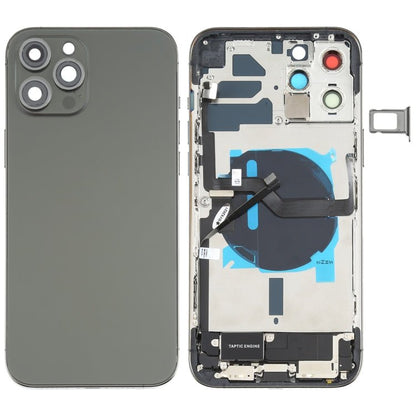 Battery Back Cover Assembly (with Side Keys & Speaker Ringer Buzzer & Motor & Camera Lens & Card Tray & Power Button + Volume Button + Charging Port & Wireless Charging Module) for iPhone 12 Pro Max, For iPhone 12 Pro Max(Assembly) - ORIWHIZ