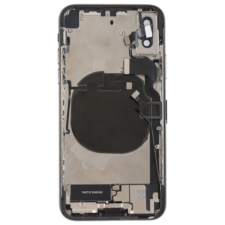 Battery Back Cover Assembly with Side Keys & Vibrator & Speaker Ringer Buzzer & Power Button + Volume Button Flex Cable & Card Tray & Battery Adhesive for iPhone X, For iPhone X - ORIWHIZ