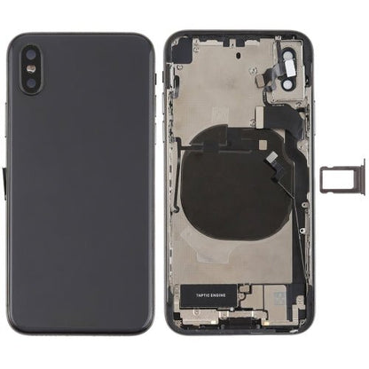 Battery Back Cover Assembly with Side Keys & Vibrator & Speaker Ringer Buzzer & Power Button + Volume Button Flex Cable & Card Tray & Battery Adhesive for iPhone X, For iPhone X - ORIWHIZ