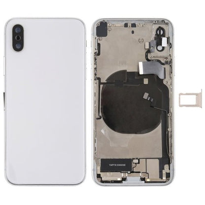 Battery Back Cover Assembly with Side Keys & Vibrator & Speaker Ringer Buzzer & Power Button + Volume Button Flex Cable & Card Tray & Battery Adhesive for iPhone X, For iPhone X - ORIWHIZ