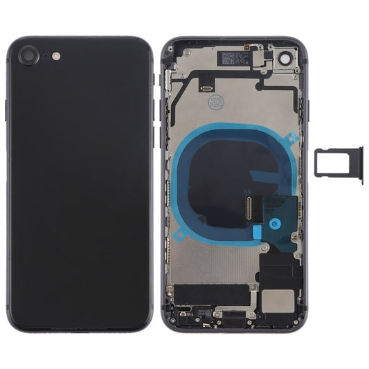 Battery Back Cover Assembly with Side Keys & Vibrator & Speaker Ringer Buzzer & Power Button + Volume Button Flex Cable & Card Tray for iPhone 8, For iPhone 8, For iPhone 8 (Full Assembly) - ORIWHIZ