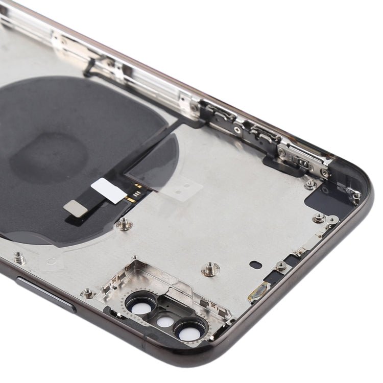 Battery Back Cover Assembly with Side Keys & Wireless Charging Module & Volume Button Flex Cable & Card Tray for iPhone X, For iPhone X (Charging Module), For iPhone X (Full Assembly) - ORIWHIZ