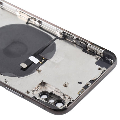 Battery Back Cover Assembly with Side Keys & Wireless Charging Module & Volume Button Flex Cable & Card Tray for iPhone X, For iPhone X (Charging Module), For iPhone X (Full Assembly) - ORIWHIZ
