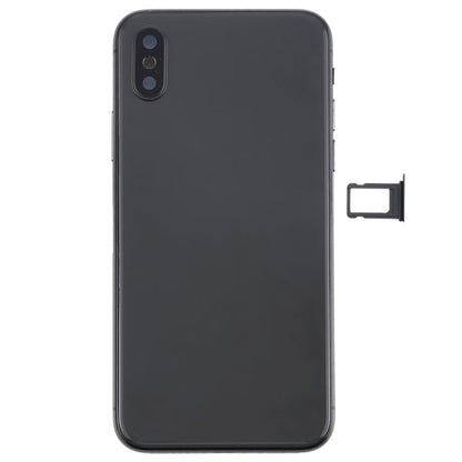 Battery Back Cover Assembly with Side Keys & Wireless Charging Module & Volume Button Flex Cable & Card Tray for iPhone X, For iPhone X (Charging Module), For iPhone X (Full Assembly) - ORIWHIZ