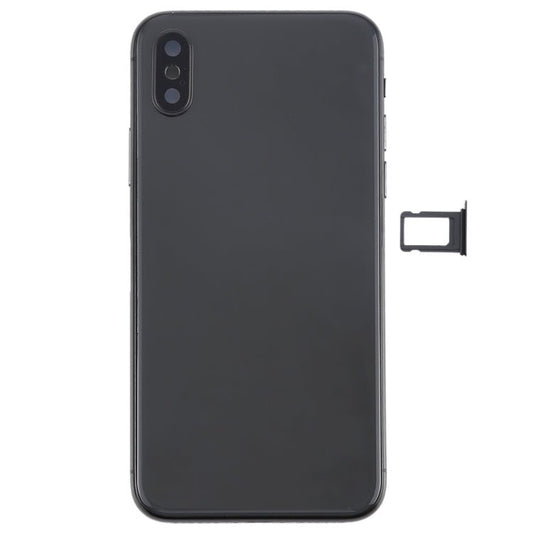 Battery Back Cover Assembly with Side Keys & Wireless Charging Module & Volume Button Flex Cable & Card Tray for iPhone X, For iPhone X (Charging Module), For iPhone X (Full Assembly) - ORIWHIZ