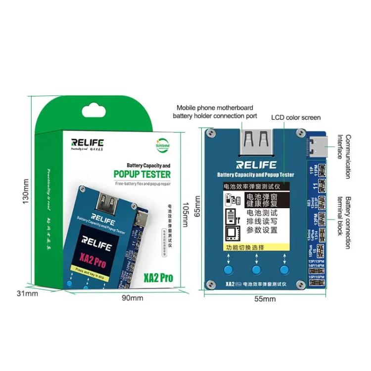 Battery Health Rate Tester No External Cable Battery Efficiency Popup Tester, RELIFE XA2 Pro - ORIWHIZ