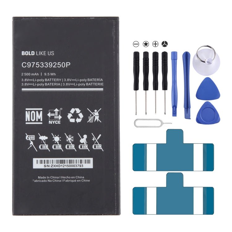 Battery Replacement, For BLU G71 G0430WW C976447500L 5000mAh, For BLU Dash X Plus LTE D0030UU C975339250P 2500mAh, For BLU C906646400L 4000mAh - ORIWHIZ