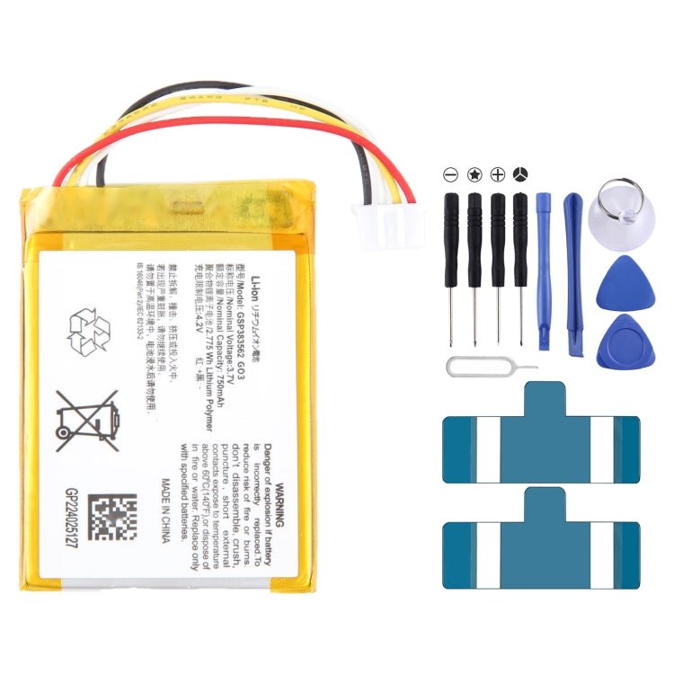 Battery Replacement, For JBL Go 3 GSP383562 G03 750mAh - ORIWHIZ
