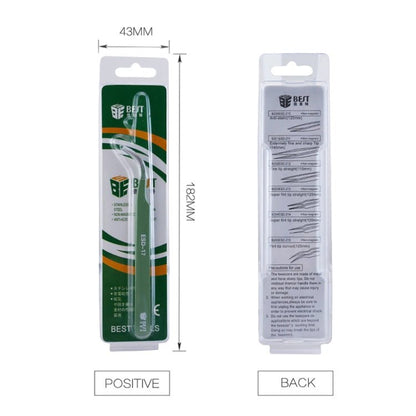 BEST BST - 17 Precision Anti - static ESD Stainless Steel Tweezers, BST - 17 - ORIWHIZ