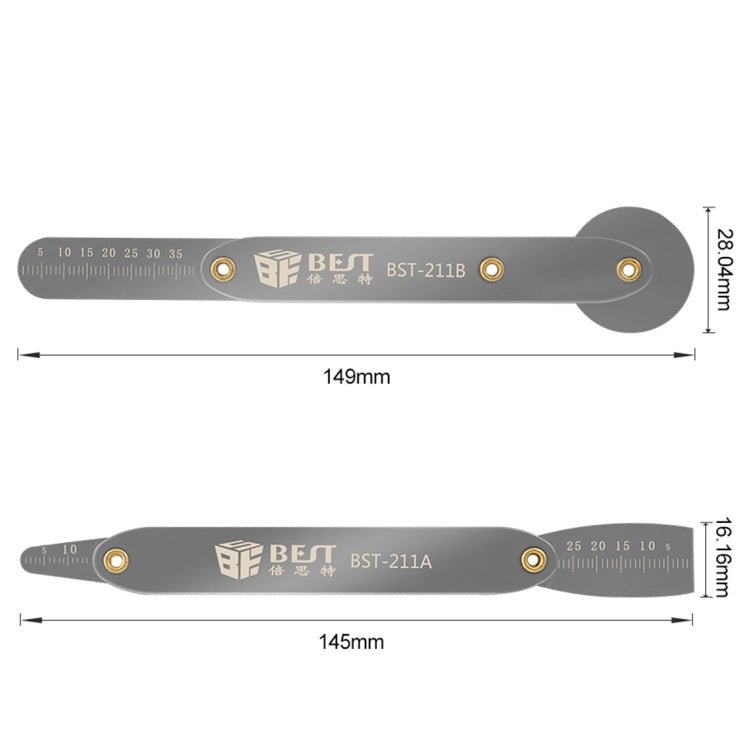 BEST BST - 211A/B Universal Mobile Phone Repair Opener Tool Metal Disassemble Crowbar Metal Steel Pry Tool Set, 211A/B Crowbar - ORIWHIZ