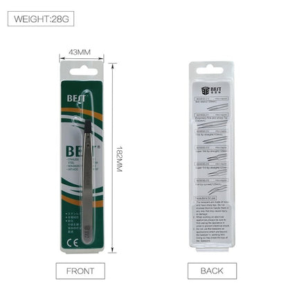 BEST BST - 250 Stainless Steel Snti Static Tweezer, BST - 250 - ORIWHIZ