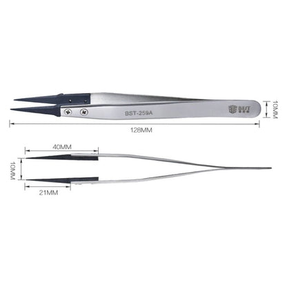 BEST BST - 259A Stainless Steel Snti Static Tweezer, BST - 259A - ORIWHIZ