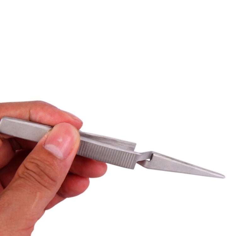 BEST BST - F12.5 Stainless Steel Self Closed Straight Laboratory Tweezers, BST - F12.5 - ORIWHIZ