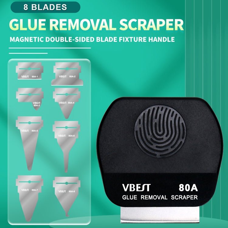 BEST VBST - 80A 8 in 1 Stainless Steel Multipurpose Magnetic Double - sided Glue Removal Scraper Set - ORIWHIZ