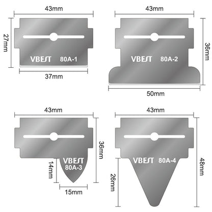 BEST VBST - 80A 8 in 1 Stainless Steel Multipurpose Magnetic Double - sided Glue Removal Scraper Set - ORIWHIZ