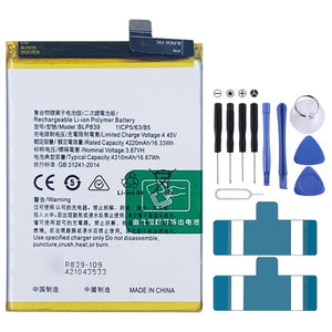 BLP855 4500 mAh Li - Polymer Battery Replacement For OPPO Reno6 Pro 5G / K9 Pro, BLP783, BLP781, BLP779, BLP789, BLP787, BLP797, BLP755 For OPPO K7x, BLP791, BLP811, BLP817, BLP863, BLP825, BLP855, BLP839, BLP819, BLP835, BLP805, BLP851, BLP831 - ORIWHIZ