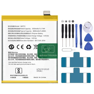 BLP855 4500 mAh Li - Polymer Battery Replacement For OPPO Reno6 Pro 5G / K9 Pro, BLP783, BLP781, BLP779, BLP789, BLP787, BLP797, BLP755 For OPPO K7x, BLP791, BLP811, BLP817, BLP863, BLP825, BLP855, BLP839, BLP819, BLP835, BLP805, BLP851, BLP831 - ORIWHIZ