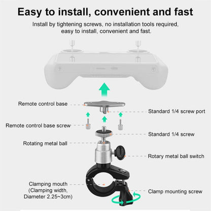 BRDRC Drone Remote Control Adapter Base Bicycle Holder, For DJI RC / RC 2 - ORIWHIZBRDRCDJI & Insta360 AccessoriesDJI Controller Accessories