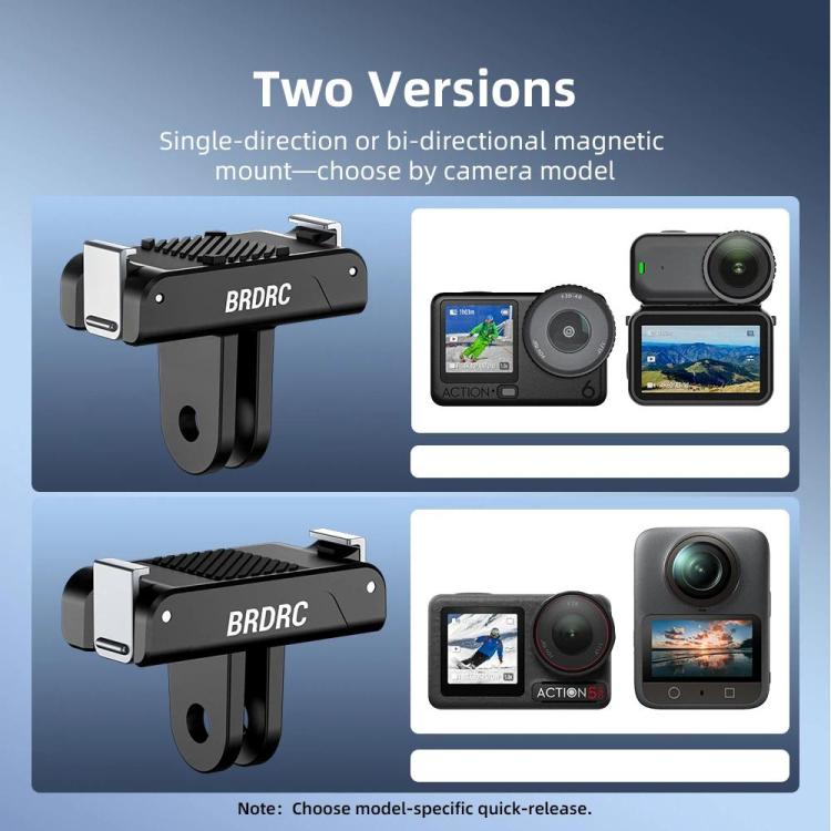 BRDRC For DJI Magnetic Quick - Release Base Two - Claw Stand Extension Accessory, For Osmo Action 6 / Nano, For Osmo Action 3 / 4 / 5 Pro / Osmo 360 - ORIWHIZBRDRCDJI & Insta360 AccessoriesMount & Holder