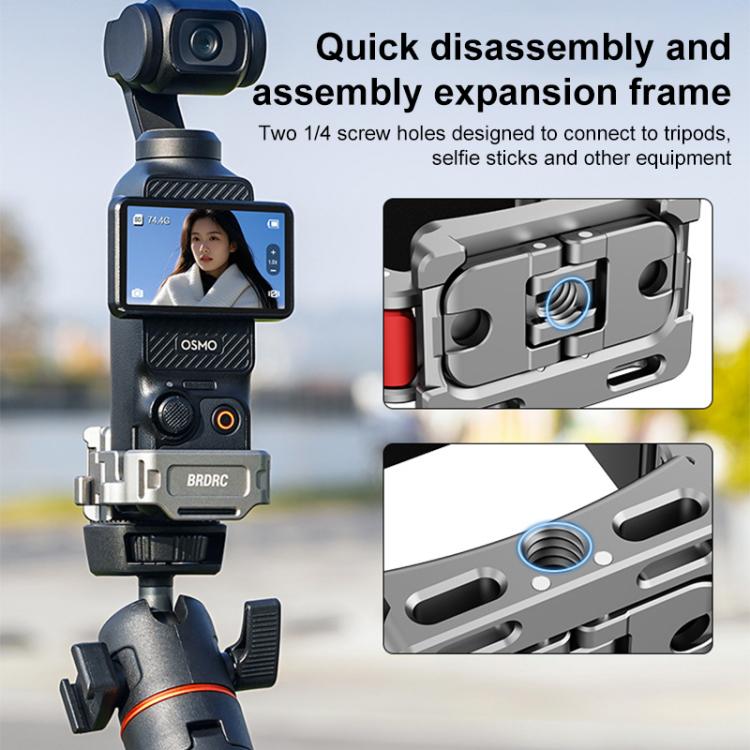 BRDRC Quick Assembly Multi - function Cold Shoe Extension Mount, For DJI Osmo Pocket 3 - ORIWHIZBRDRCDJI & Insta360 AccessoriesMount & Holder