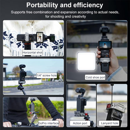BRDRC Quick Assembly Multi - function Cold Shoe Extension Mount, For DJI Osmo Pocket 3 - ORIWHIZBRDRCDJI & Insta360 AccessoriesMount & Holder