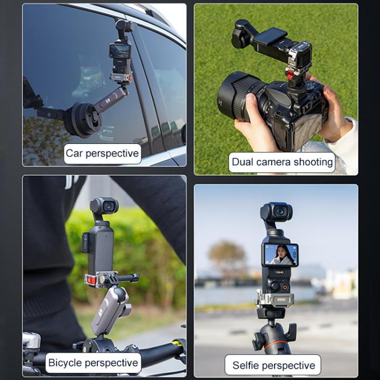 BRDRC Quick Assembly Multi - function Cold Shoe Extension Mount, For DJI Osmo Pocket 3 - ORIWHIZBRDRCDJI & Insta360 AccessoriesMount & Holder