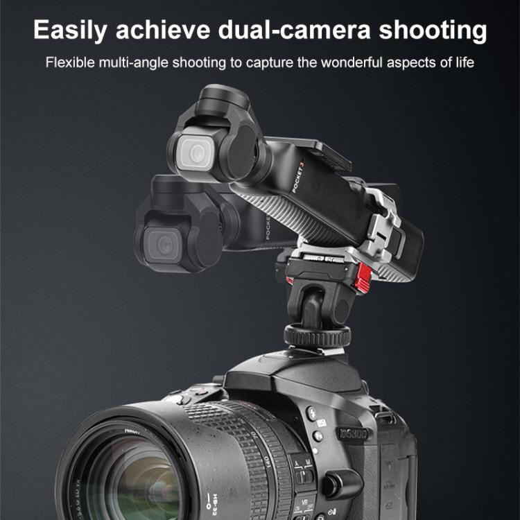 BRDRC Quick Assembly Multi - function Cold Shoe Extension Mount, For DJI Osmo Pocket 3 - ORIWHIZBRDRCDJI & Insta360 AccessoriesMount & Holder