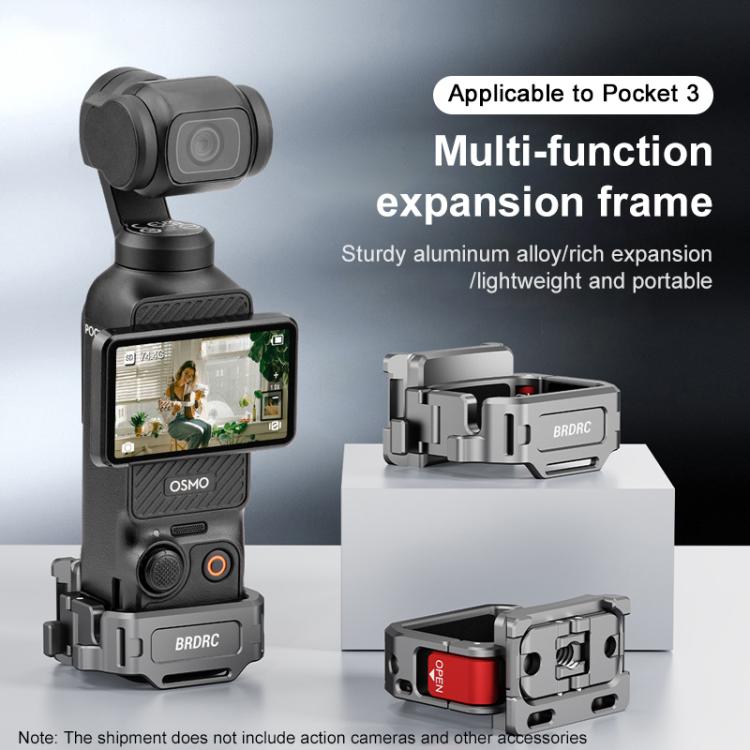 BRDRC Quick Assembly Multi - function Cold Shoe Extension Mount, For DJI Osmo Pocket 3 - ORIWHIZBRDRCDJI & Insta360 AccessoriesMount & Holder