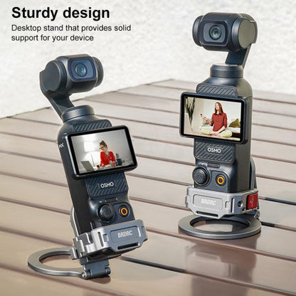 BRDRC Smartphone Teleprompter Stand Desktop Clamp Cold Shoe Extension Mount, Dark Grey - ORIWHIZBRDRCDJI & Insta360 AccessoriesMount & Holder