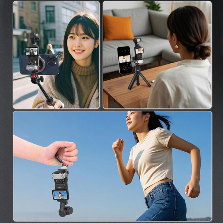 BRDRC Smartphone Teleprompter Stand Desktop Clamp Cold Shoe Extension Mount, Dark Grey - ORIWHIZBRDRCDJI & Insta360 AccessoriesMount & Holder