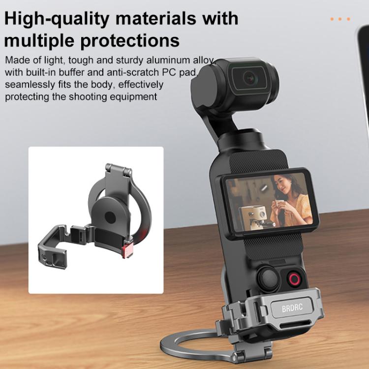 BRDRC Smartphone Teleprompter Stand Desktop Clamp Cold Shoe Extension Mount, Dark Grey - ORIWHIZBRDRCDJI & Insta360 AccessoriesMount & Holder