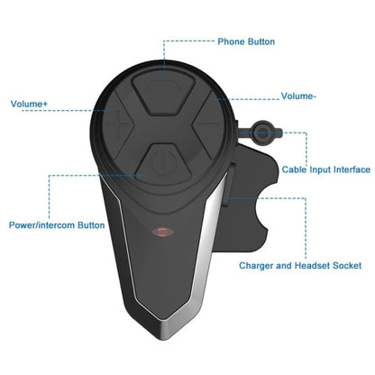 BT - S3 Motorcycle Helmet Wireless Bluetooth Earphone Waterproof Handsfree Interphone Walkie talkie with FM Radio - ORIWHIZConsumer ElectronicsMotorcycle Walkie TalkieWalkie Talkie