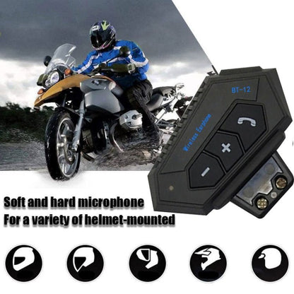 BT12 Motorcycle Helmet Bluetooth Headset Motorcycle Intercom Bluetooth Headset, BT12 - ORIWHIZConsumer ElectronicsMotorcycle Walkie TalkieWalkie Talkie