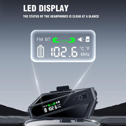 C6 IPX6 Waterproof LED Lighting Wireless Intercom Helmet Bluetooth Headset, Hard Mic, Soft Mic, Soft and Hard Mics - ORIWHIZConsumer ElectronicsMotorcycle Walkie TalkieWalkie Talkie