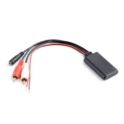 Car 2RCA Lotus Male Head AUX Music + MIC Bluetooth Phone Cable, Cable Length: 1.5m, Car 2RCA Lotus Male Head AUX Cable - ORIWHIZCar Replacement PartsDIY CablesIn Car