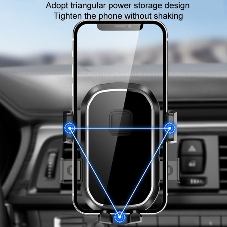 Car Air Outlet Hook Firmly Navigation Mobile Phone Holder, Mirror Black - ORIWHIZ
