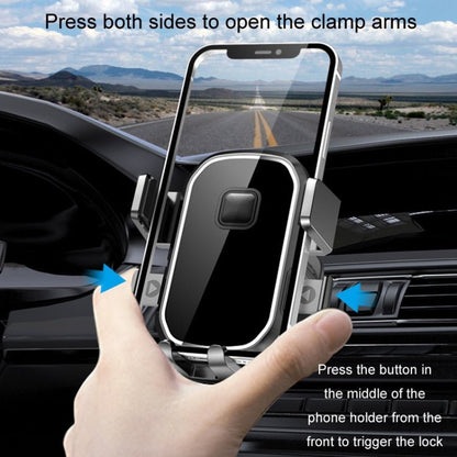 Car Air Outlet Hook Firmly Navigation Mobile Phone Holder, Mirror Black - ORIWHIZ