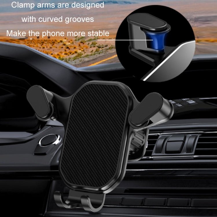 Car Air Outlet Upside - down Hook Strong Mobile Phone Holder, Cool Black, High - grade Black - ORIWHIZ