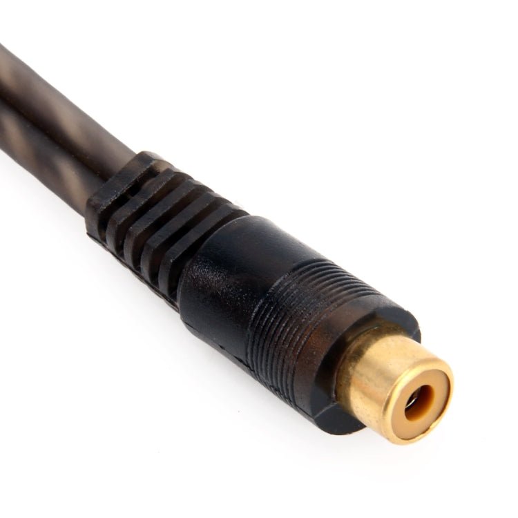 Car AV Audio Video 1 Female to 2 Male Copper Extension Cable Wiring Harness, Cable Length: 26cm, 1 Female to 2 Male (Copper) - ORIWHIZCar Replacement PartsDIY CablesIn Car