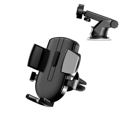 Car Cell Phone Telescopic Holder Universal Automobile Navigation Bracket, Air Vent Model, Suction Cup Model, 2 In 1 - ORIWHIZ