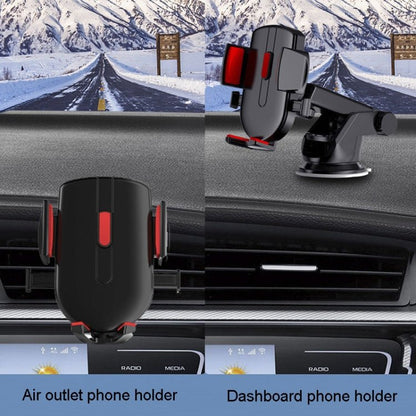 Car Cell Phone Telescopic Holder Universal Automobile Navigation Bracket, Air Vent Model, Suction Cup Model, 2 In 1 - ORIWHIZ