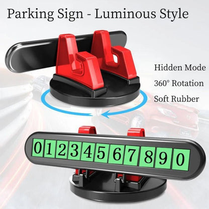 Car Dashboard Automotive Cell Phone Holder Temporary Parking Sign 2 In 1 - ORIWHIZ