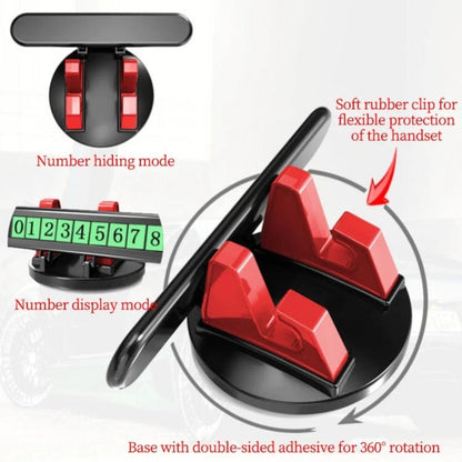 Car Dashboard Automotive Cell Phone Holder Temporary Parking Sign 2 In 1 - ORIWHIZ
