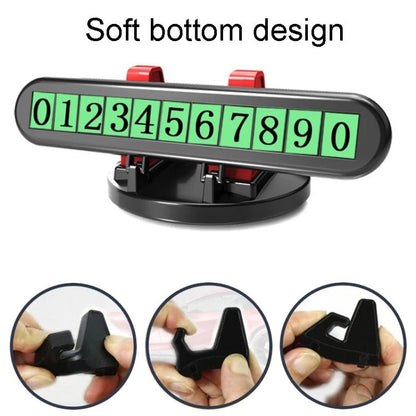 Car Dashboard Automotive Cell Phone Holder Temporary Parking Sign 2 In 1 - ORIWHIZ