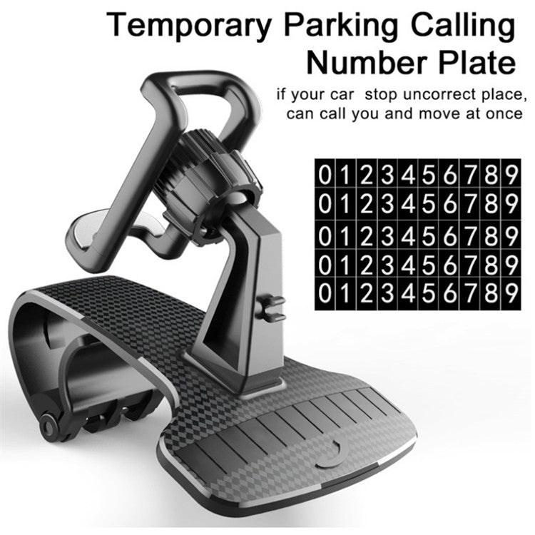 Car Mobile Phone Holder Buckle Instrument Trolley Inner Clip Mobile Phone Navigation Bracket With Number Plate, Navigation Bracket With Number Plate - ORIWHIZ