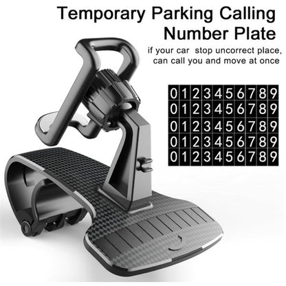 Car Mobile Phone Holder Buckle Instrument Trolley Inner Clip Mobile Phone Navigation Bracket With Number Plate, Navigation Bracket With Number Plate - ORIWHIZ