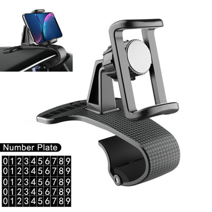 Car Mobile Phone Holder Buckle Instrument Trolley Inner Clip Mobile Phone Navigation Bracket With Number Plate, Navigation Bracket With Number Plate - ORIWHIZ