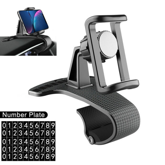 Car Mobile Phone Holder Buckle Instrument Trolley Inner Clip Mobile Phone Navigation Bracket With Number Plate, Navigation Bracket With Number Plate - ORIWHIZ
