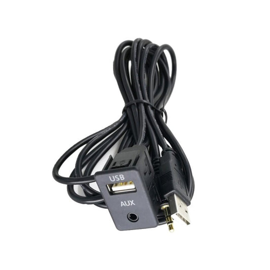 Car Modified AUX+USB Socket Audio Modification Accessories 3.5mm USB Extension Line, AUX+USB - ORIWHIZCar Replacement PartsDIY CablesIn Car